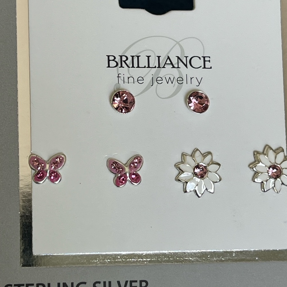 925 sterling silver cristal earrings